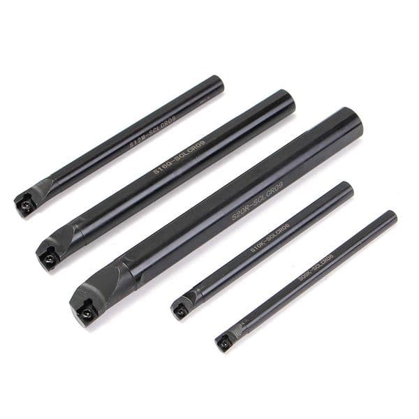 Freeshipping 5Pcs S08K/S10K-Sclcr06 Boring Bar Lathe Turning Holder Set S12M/S16Q/S20R-Sclcr09 Turning Tool Machine Tool Kit And T8/T15 Wre