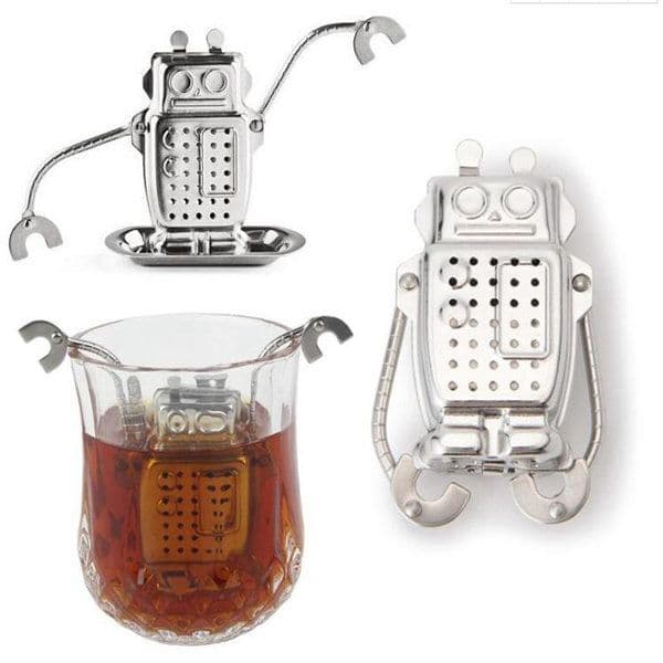 Stainless 100Pcs Steel Cute Robot Infuser Manufacturer Directly Recyclable Strainer Tea Tool 0920