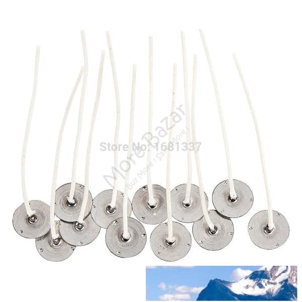 100pcs Candle Wicks 3" 8cm long with FREE Tabs Candle Making Supplies Pretabbed cotton CORE ready to use