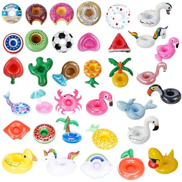 2026 New 10 pieces Iatable Drink Holders Cup Holder Floats For Kids Water Fun Toys Flamingo Pool Float Party Supplies