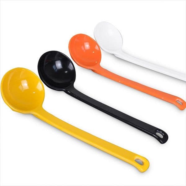 Melamine Dinnerware Long Handle Ramen Spoon Kitchen Imitation Porcelain Soup Spoon Restaurant Noodle Spoons Tableware WB2393