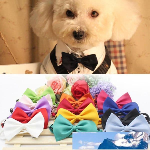 Fashion Pet Dog Bow Tie Adjustable Pet Neck Tie Cute Cat Collar Dog Tie Christmas Decoration Pet Supply Dog Accessory Wholesale VT0398