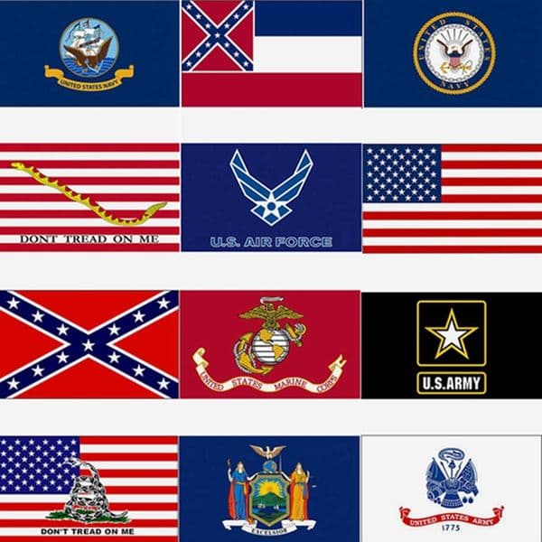 3x5ft USA Flag Mississippi State Flag Confederate Flags 90*150cm U.S. Army Banner Airforce Marine Corp Navy Banner