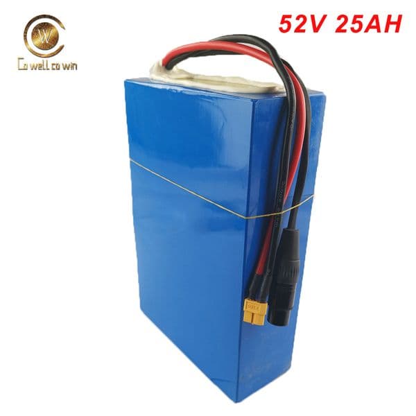 E Scooter Battery 52V 25AH Electric Lithium ion Citycoco Batteries Pack with 40A BMS, 4A Charger for 1500W 1000W TSDZ2 Motor