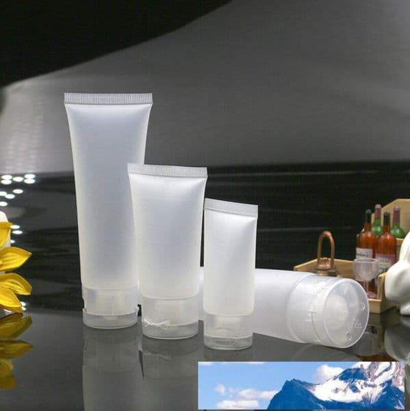 15ml 30ml 50ml Clear Plastic Lotion Soft Tubes Bottles Frosted Sample Container Empty Cosmetic Cream Container LX1174