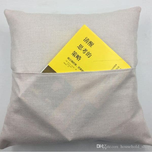 40*40 Sublimation Pillowcase with Pocket Pocket Pillow Cushion Heat Printing Blank Pillow Covers 30*30 Sublimation pillowcover A02
