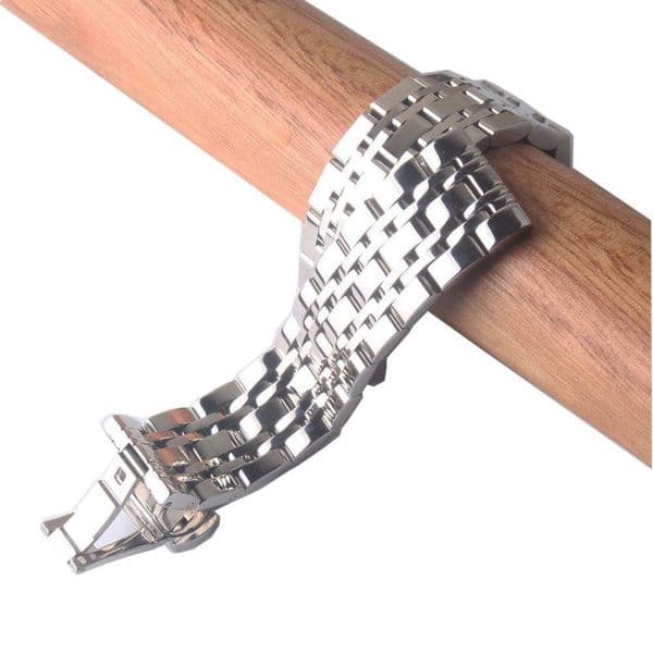 Watchband Polished Stainless steel Silver Watch accessories 14MM 16MM 18MM 20MM 22MM 23MM 24M 26MM For mens wristwatches straps