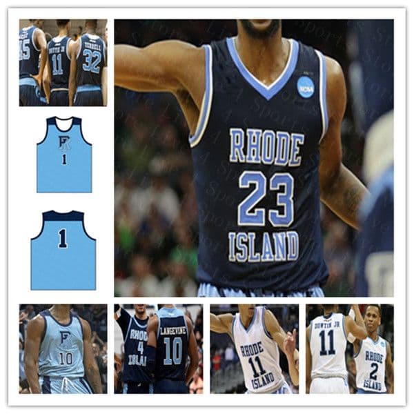 2021 College Rhode Island Basketball Jersey Custom Tyrese Martin Cyril Langevine Russell Jacob Toppin Antwan Walker Mekhi Long Dana Tate