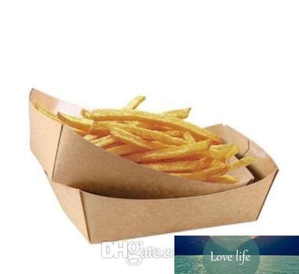 Cardboard Food Tray Hot Dog French Fries Plates Dishes Food Packaging Box Disposable Dinnerware Tableware