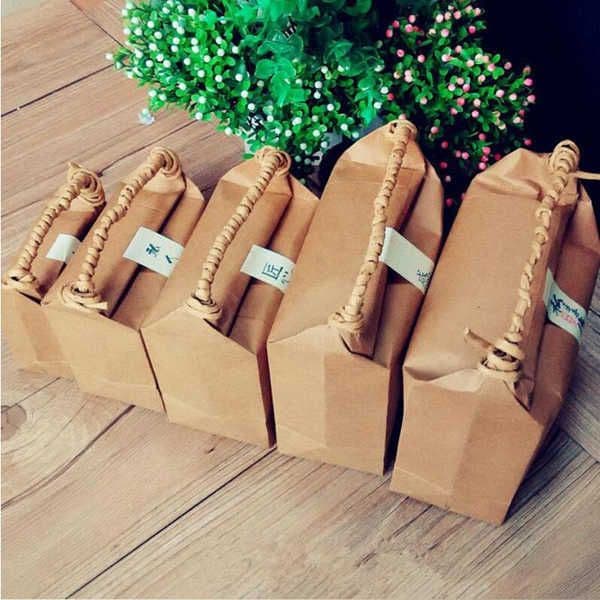 wholesale Kraft paper rice brown tea bag black sugar packaging bags