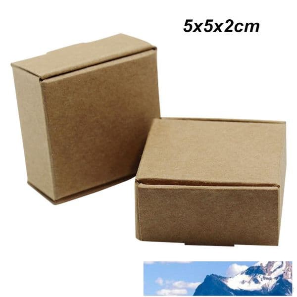 50Pcs Lot 5x5x2 cm Brown Kraft Paper Craft Packaging Boxes Cardboard Packing Boxes DIY Wedding Birthday Party Gift Accessories Package Boxes