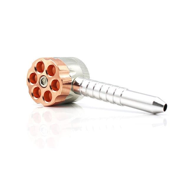 Hot portal metal hookah smoking pipe small spoon revolver pipe 6 shoots