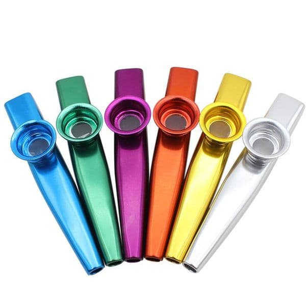 2021 Metal Kazoo Lightweight Portable For Beginner Flute Instrument Music Lovers Woodwind Instrument Simple Design Lightweight 6 color