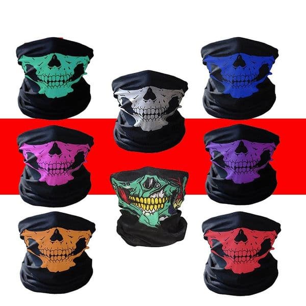 8 color Outdoor Seamless Magic Skull Scarf Face Mask Scarf Cycling Riding Masks Warm Neckerchief Outdoor Facial Party Masks 10pcs T1I2324