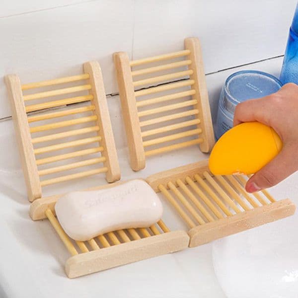 Natural wear-resistant wooden holder Simple design modern soap fertilizer Non-slip tray is clean, tidy and convenient