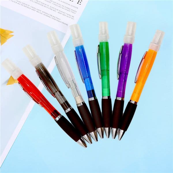 Spray pen Ballpoint pen Plastic Spray perfume ballpoint alcohol spray pen 7 colors office supplies T3I51119