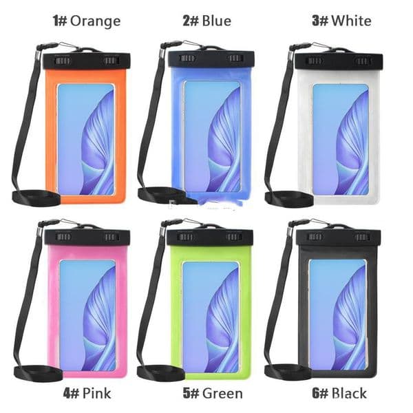 Dry Cases Waterproof case bag PVC Protective universal Phone Bag Pouch With Compass Bags For Diving Swimming Smartphone up to 5.8 inch