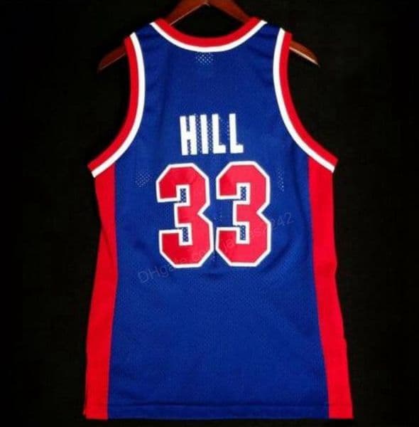 Custom Retro #33 Grant Hill College Basketball Jersey Men's Blue Any Size 2XS-3XL 4XL 5XL Name Or Number Top Quality