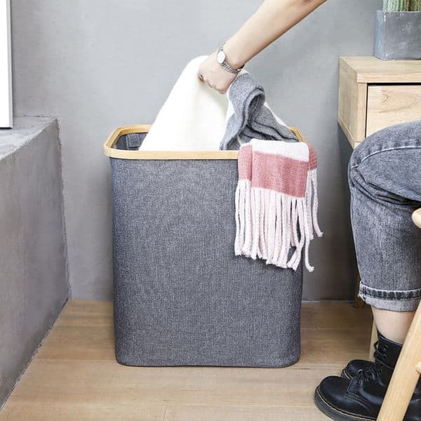 DIY Laundry Basket With Lid Square Storage Bin Bag Large Hamper Collapsible Clothes Toy Basket Bucket Organizer Large Capacity LJ201204