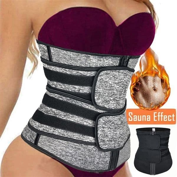 Women Waist Trainer Sauna Neoprene Body Shaper Slimming Sheath Tummy Sweat Shapewear Workout Trimmer Belt Corset Doutle Straps 201224