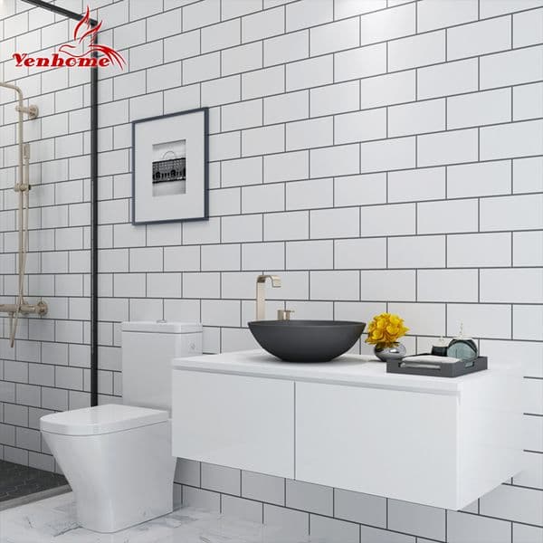 5M Modern Kitchen Tile Sticker Bathroom Waterproof Self adhesive Wallpaper Living Room Bedroom Vinyl PVC Home Decor Wall Sticker LJ201128
