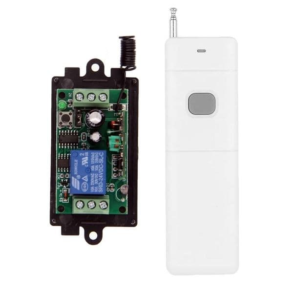 3000M Long Range DC 9V 12V 24V 1 CH 1CH RF Wireless Remote Control Switch System,315/433 MHz,Transmitter + Receiver T200605