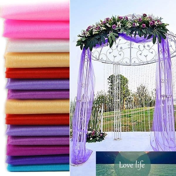 Diy 48CMx5M Organza Tulle Fabric Crystal Wedding Arches Snow Yarn Wedding Party Decoration Birthday Baby Show 77