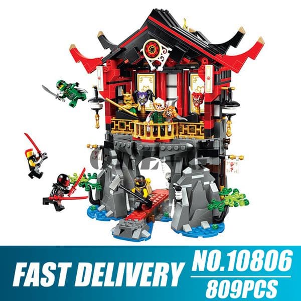 Building blocks 10806 809pcs ninjago Series 70643 Bricks Temple of Resurrection include figures toys for LJ200930