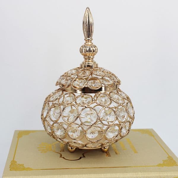 IMUWEN Crystal Candle Holder Ball Candlestick Jewelry Box Wedding Centerpieces Table Candelabra For Home Party Decoration LJ201204
