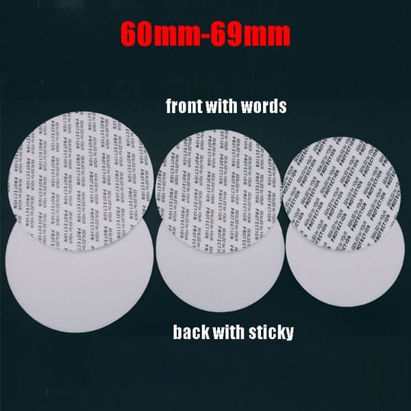 1000pcs 60mm-69mm Pressure-sensitive Seals For Plastic/Glass Bottles, Self Sticky Gaskets/Pads 60mm 61mm 62mm 63mm 64mm 65mm 66mm 67mm 68mm