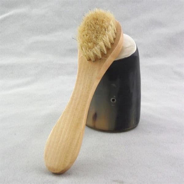 Face Brush Bath Brushes Natural Bristle Dry Skin Exfoliation Facial Cleanser Brush Massager Face Washing Bristle Scrub Brush Cepillo De Cerdas Para Fregar