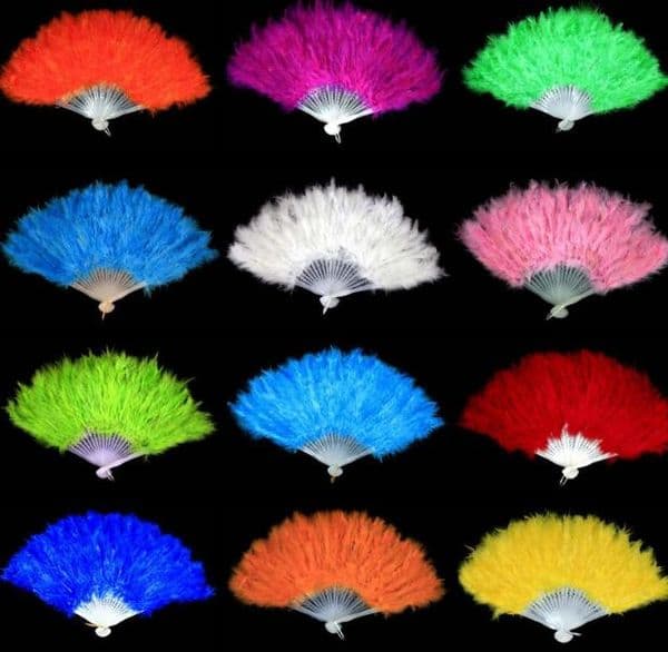 2022 new Fluffy Feather Hand Fan Fancy Elegant Props Phantom Party Supplies wedding favor party gift