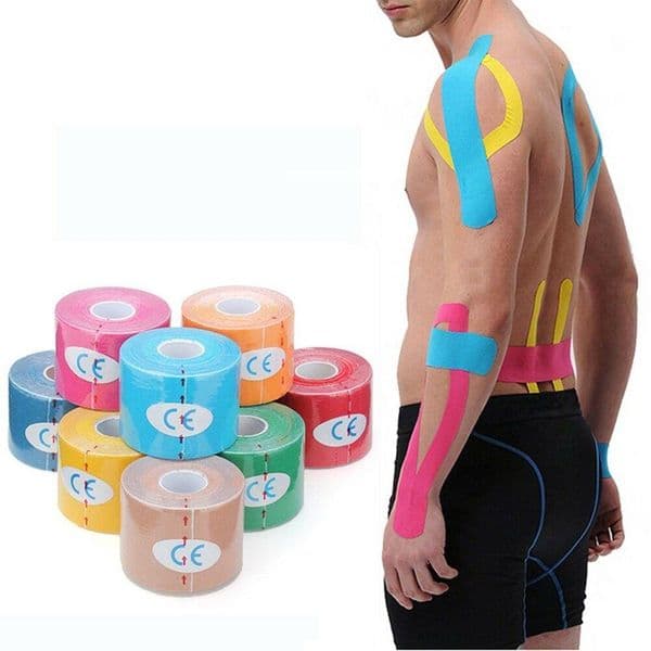 Kinesio Tape Muscle Bandage Sports Kinesiology Tape Roll Elastic Adhesive Strain Injury Muscle Sticker Kinesiology