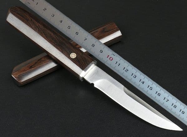 High Quality Survival Straight Knife D2 Drop Point Satin Blade Wood + folding knife Steel Head Handle Fixed Blade Knives With Woods Sheath