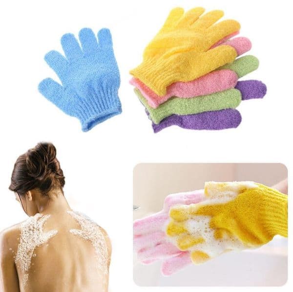 2026 New Shower Bath Gloves Exfoliating cologne Wash Skin Spa Massage perfume Scrub Body Scrubber Glove 7 Colors Soft Bathing Gloves Gift Free Fast Shipping S