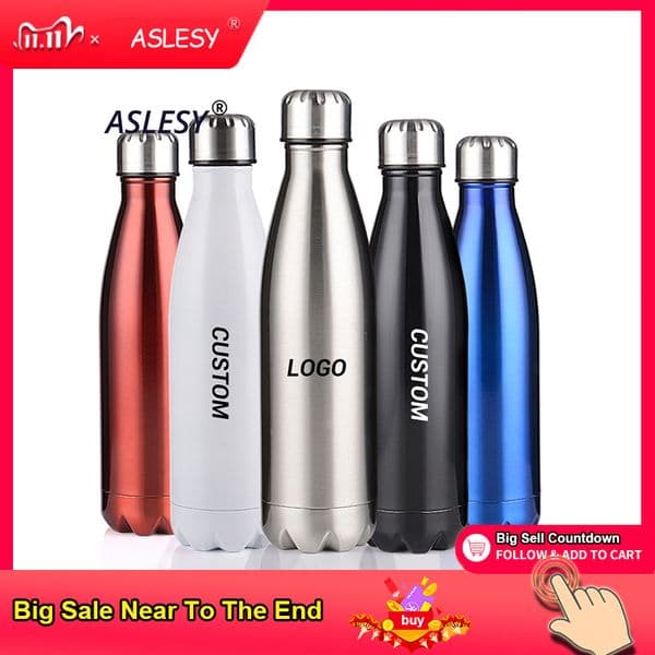 Custom Double-Wall Insulated Vacuum Flask Stainless Steel Bottle for Water Bottles Thermos Gym Sport Shaker Botella De Agua LJ201221