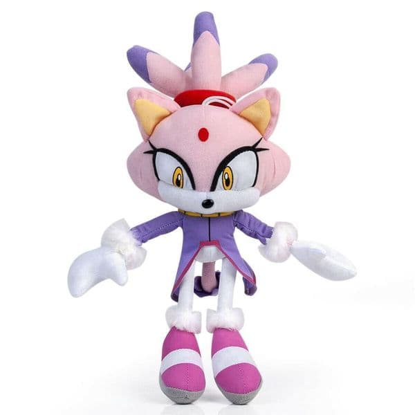 New Series Purple Lilac Cat Different World Princess Blaze the Cat Plush Soft Doll Stuffed Animal Toys Kids Gifts 14 Inch LJ201126