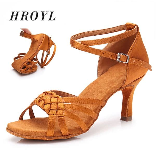 Hot selling Women Girl Professional Red Dancing Shoes Ballroom WhiteDance Shoes Ladies Latin Dance Shoes heeled 5CM/7CM EU34-42 201017