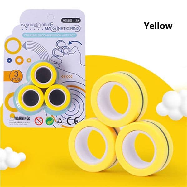 Free DHL/UPS Magnetic finger ring rotating gyroscope magnetic ring ring office desktop decompression toys