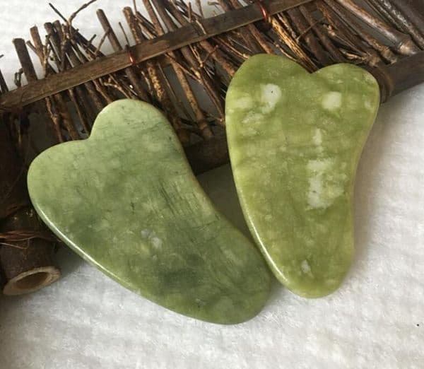 Natural Green Jade Guasha gua sha Board massager for scrapping therapy massage