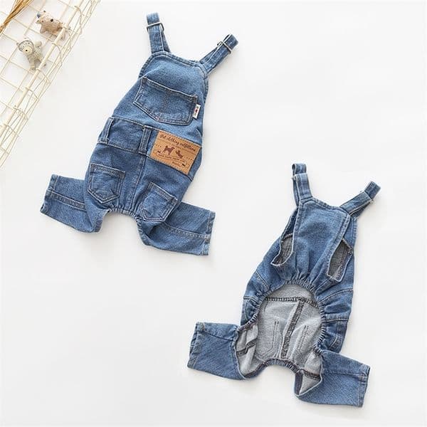 French Bulldog Clothing Denim Pet Dog Clothes Jumpsuits Autumn Winter Dogs Pets Clothing for Dog Coat Jacket Ropa Para Perro 201109