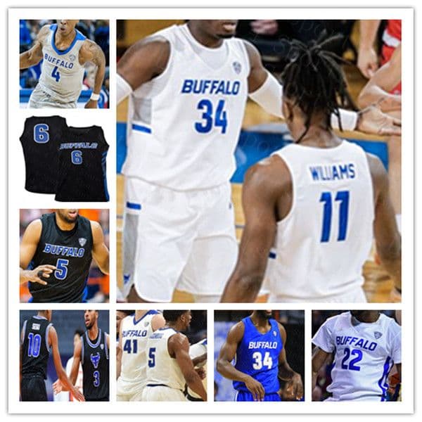Buffalo UB College Basketball Jersey Custom Jeenathan Williams Jayvon Graves Laquill Hardnett Brock Bertram Tra'Von Fagan David Skogman Segu