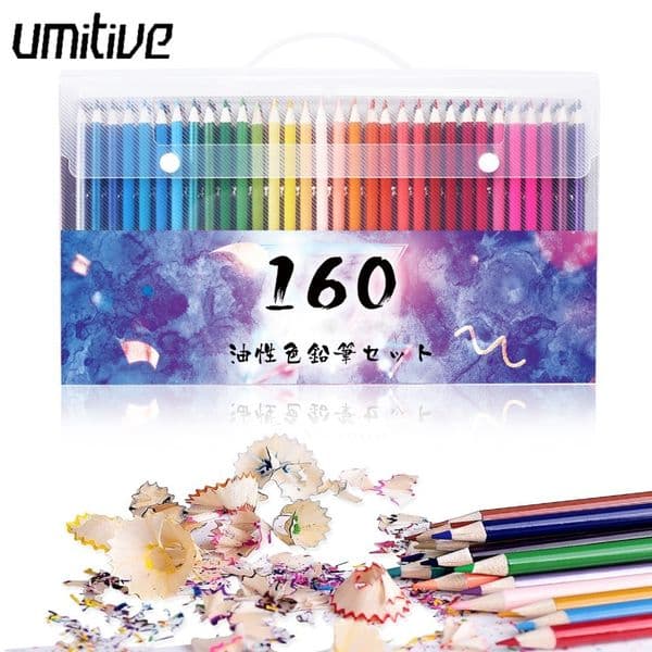 Umitive 160 Colors Wood Color Pencil Artist Painting Set For Adult Coloring Books Drawing Sketch Art Supplies 201202