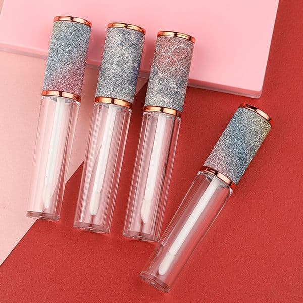 Sparkles Rainbow Empty LipGloss Tubes Containers, Refillable Lip Balm Bottles for DIY Makeup Such as Lip Samples, Homemade Lip Balm