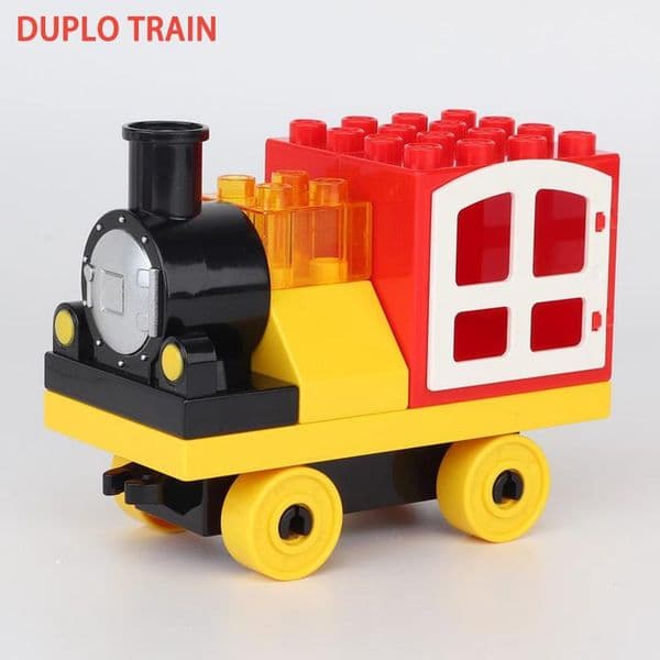 Locking City Duplo Small Train Educational Bricks Building Blocks Compatible Big Particles With Duploed Toys For Children Toy yxltLx