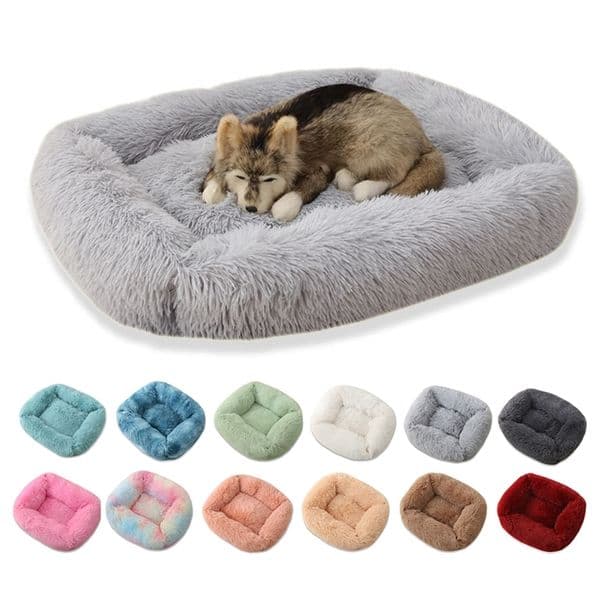 Pet Cat Dog Bed Soft Plush Kitten Puppy House Warm Cushion Mat Winter Pet Accessories LJ201225