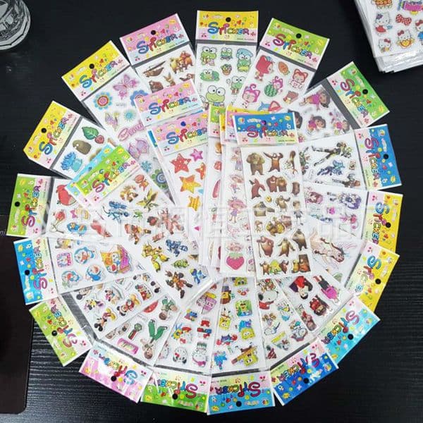 100 sheets/lot Children cartoon anime stickers,Kindergarten Child mirror sticker,Many styles naklejki random naklejki LJ201019