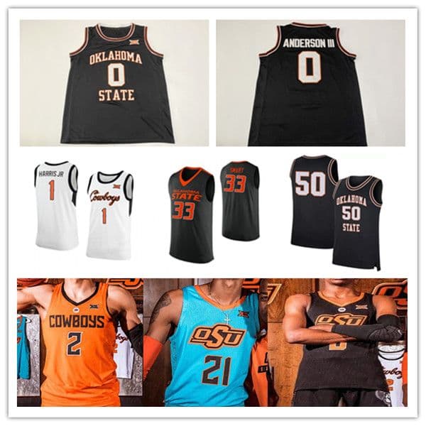 Custom NCAA Basketball Oklahoma State OSU Jersey College Avery Anderson III Cade Cunningham Kalib Boone Rondel Walker Smith Moncrieffe Williams Cisse Likekele 4XL