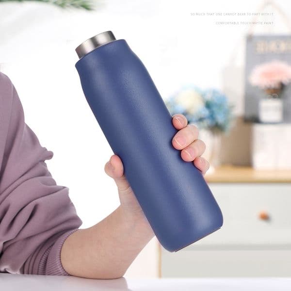 UV Self Cleaning Water Purifier Bottle Stainless Steel Vacuum Insulated Mug 420ml for Outdoor Hiking Camping UD88 LJ201221