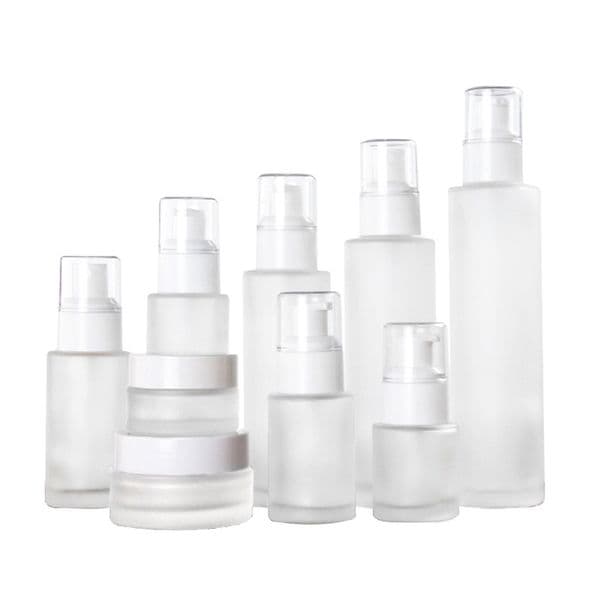 wholesale 20ml 30ml 40ml 60ml 80ml 100ml 120ml Frosted Glass Cosmetic Lotion Pump Bottle Refillable Liquid Perfume Spray Bottles